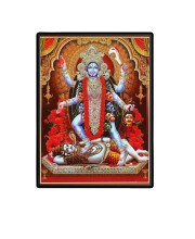 Maa Kali Laminated Photo  - 5x7 Inches, Divine Blessings for Home & Office and Temple Decoration