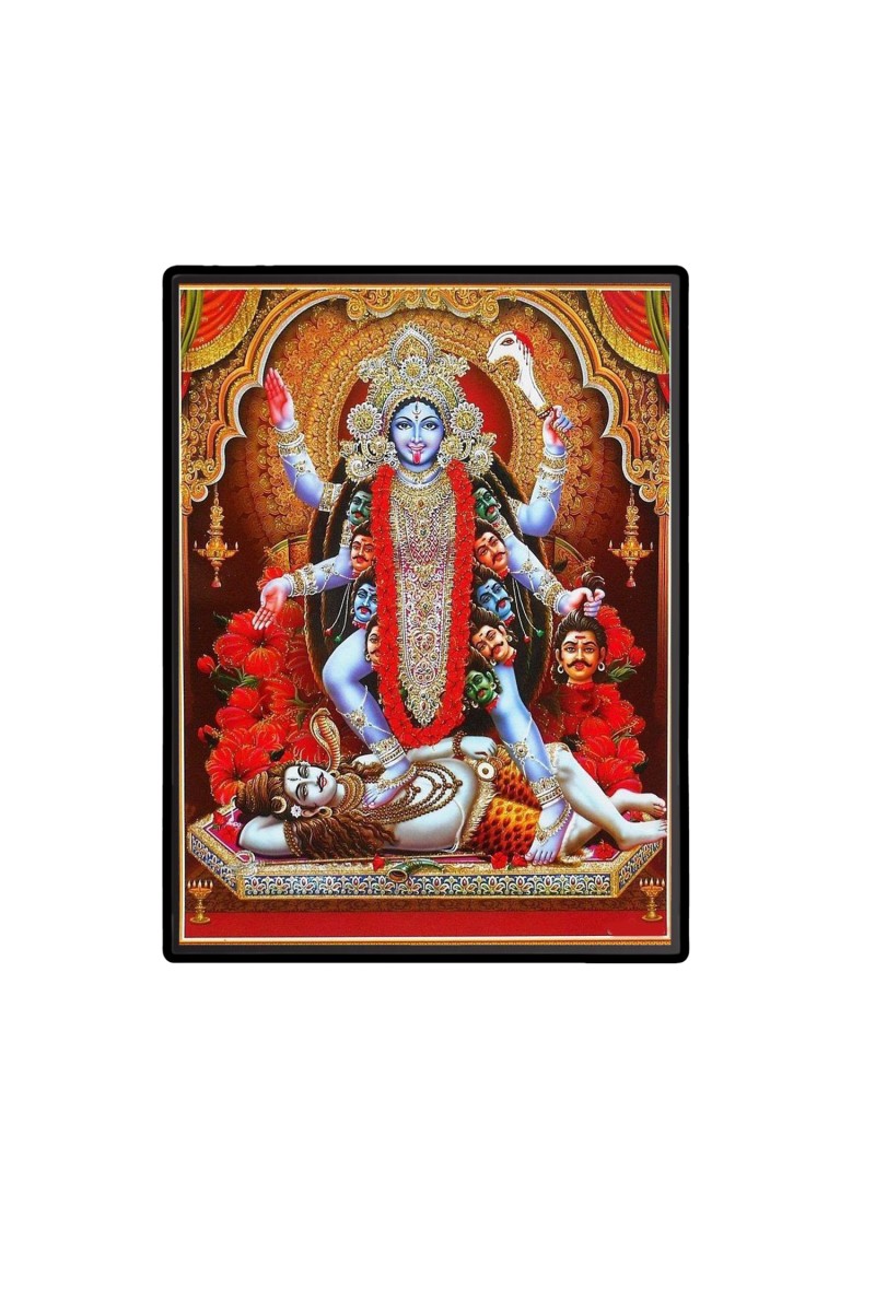 Maa Kali Laminated Photo  - 5x7 Inches, Divine Blessings for Home & Office and Temple Decoration