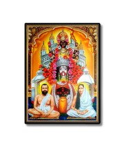 Maa Kali, Sri Ramakrishna Paramahamsa & Sarada Devi Laminated Photo  - 5x7 Inches, Divine Blessings for Home & Office and Temple Decoration