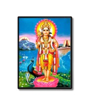Kartikeya Laminated Photo  - 5x7 Inches, Divine Blessings for Home & Office and Temple Decoration