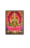 Maa Lakshmi Laminated Photo  - 5x7 Inches, Divine Blessings for Home & Office and Temple Decoration