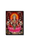 Maa Lakshmi Laminated Photo  - 5x7 Inches, Divine Blessings for Home & Office and Temple Decoration