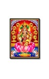 Maa Lakshmi Laminated Photo  - 5x7 Inches, Divine Blessings for Home & Office and Temple Decoration
