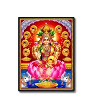 Maa Lakshmi Laminated Photo  - 5x7 Inches, Divine Blessings for Home & Office and Temple Decoration
