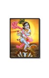 Kaaliya naag With Sri Krishna Laminated Photo  - 5x7 Inches, Divine Blessings for Home & Office and Temple Decoration
