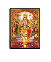 Nava Maa Durga Laminated Photo  - 5x7 Inches, Divine Blessings for Home & Office and Temple Decoration