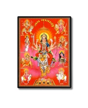 Nava Maa Durga Laminated Photo  - 5x7 Inches, Divine Blessings for Home & Office and Temple Decoration
