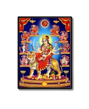 Nava Maa Durga Laminated Photo  - 5x7 Inches, Divine Blessings for Home & Office and Temple Decoration