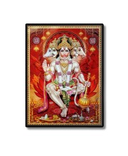 Panchamukhi Sri Hanuman Laminated Photo  - 5x7 Inches, Divine Blessings for Home & Office and Temple Decoration