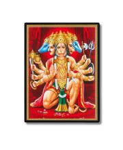 Panchamukhi Sri Hanuman Laminated Photo  - 5x7 Inches, Divine Blessings for Home & Office and Temple Decoration