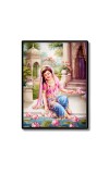 Sri Radha Laminated Photo - 5x7 Inches, Divine Blessings for Home & Office and Temple Decoration Sri Radha Laminated Photo - 5x7 Inches, Divine Blessings for Home & Office and Temple Decoration