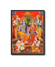 Sri Ram Darbar Laminated Photo  - 5x7 Inches, Divine Blessings for Home & Office and Temple Decoration