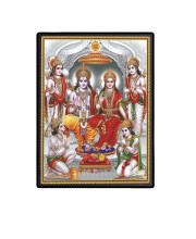 Sri Ram Darbar Laminated Photo  - 5x7 Inches, Divine Blessings for Home & Office and Temple Decoration