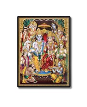 Sri Ram Darbar Laminated Photo  - 5x7 Inches, Divine Blessings for Home & Office and Temple Decoration