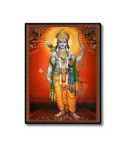 Sri Ram Laminated Photo  - 5x7 Inches, Divine Blessings for Home & Office and Temple Decoration