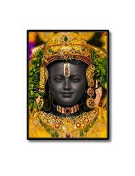 Ram Lalla Laminated Photo  - 5x7 Inches, Divine Blessings for Home & Office and Temple Decoration