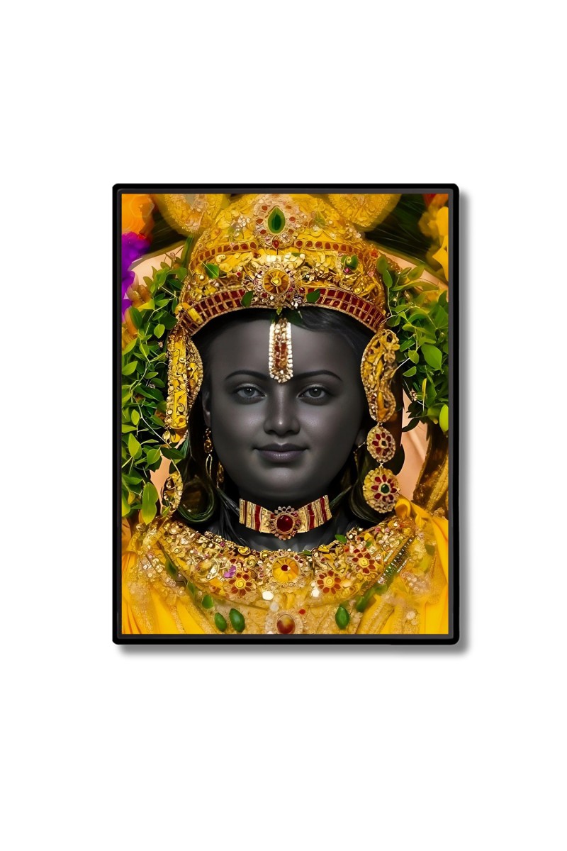 Ram Lalla Laminated Photo  - 5x7 Inches, Divine Blessings for Home & Office and Temple Decoration
