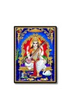 Maa Saraswati Laminated Photo  - 5x7 Inches, Divine Blessings for Home & Office and Temple Decoration