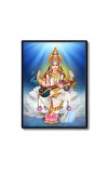 Maa Saraswati Laminated Photo  - 5x7 Inches, Divine Blessings for Home & Office and Temple Decoration