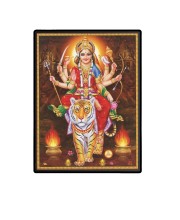 Maa Durga Laminated Photo  - 5x7 Inches, Divine Blessings for Home & Office and Temple Decoration