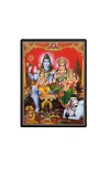 Shiva Family Laminated Photo  - 5x7 Inches, Divine Blessings for Home & Office and Temple Decoration