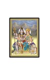 Shiva Family Laminated Photo  - 5x7 Inches, Divine Blessings for Home & Office and Temple Decoration