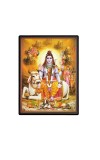 Shiva Family Laminated Photo  - 5x7 Inches, Divine Blessings for Home & Office and Temple Decoration