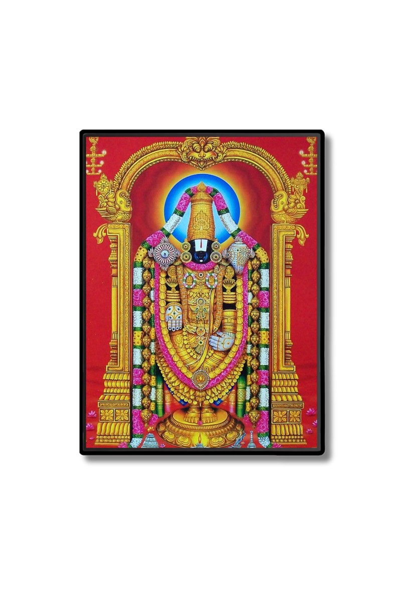 Lord Lord Tirupati Balaji Laminated Photo  - 5x7 Inches, Divine Blessings for Home & Office and Temple Decoration