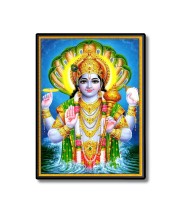 Lord Vishnu Laminated Photo  - 5x7 Inches, Divine Blessings for Home & Office and Temple Decoration