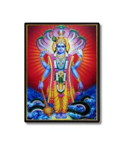 Vishnu  Laminated Photo  - 5x7 Inches, Divine Blessings for Home & Office and Temple Decoration