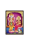 Vishnu Maa Lakshmi Laminated Photo  - 5x7 Inches, Divine Blessings for Home & Office and Temple Decoration