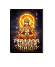 Lord Surya Laminated Photo  - 5x7 Inches, Divine Blessings for Home & Office and Temple Decoration