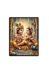 Baby Krishna Sri Radha Laminated Photo - 5x7 Inches, Divine Blessings for Home & Office and Temple Decoration Baby Krishna Sri Radha Laminated Photo - 5x7 Inches, Divine Blessings for Home & Office and Temple Decoration