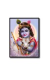 Baby Sri Krishna Laminated Photo - 5x7 Inches, Divine Blessings for Home & Office and Temple Decoration Baby Sri Krishna Laminated Photo - 5x7 Inches, Divine Blessings for Home & Office and Temple Decoration