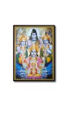 Brahma Vishnu Shiva Ram Sri Krishna Laminated Photo - 5x7 Inches, Divine Blessings for Home & Office and Temple Decoration Brahma Vishnu Shiva Ram Sri Krishna Laminated Photo - 5x7 Inches, Divine Blessings for Home & Office and Temple Decoration