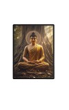Buddha Laminated Photo  - 5x7 Inches, Divine Blessings for Home & Office and Temple Decoration