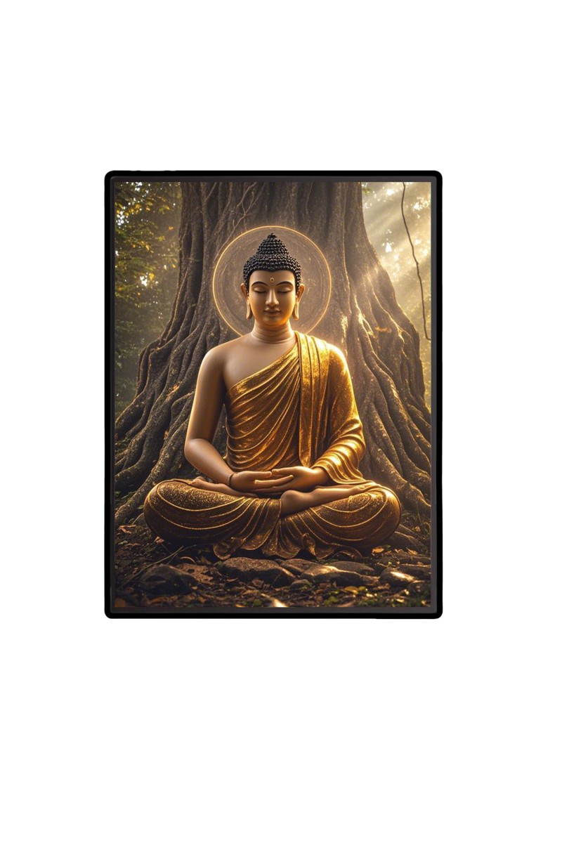 Buddha Laminated Photo  - 5x7 Inches, Divine Blessings for Home & Office and Temple Decoration