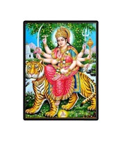 Maa Durga Laminated Photo  - 5x7 Inches, Divine Blessings for Home & Office and Temple Decoration