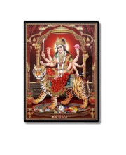 Maa Durga Laminated Photo  - 5x7 Inches, Divine Blessings for Home & Office and Temple Decoration