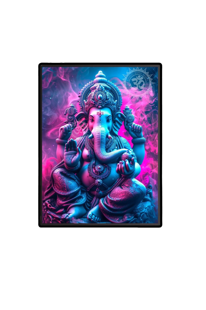 Lord Ganesh Laminated Photo  - 5x7 Inches, Divine Blessings for Home & Office and Temple Decoration