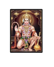 Sri Hanuman Laminated Photo  - 5x7 Inches, Divine Blessings for Home & Office and Temple Decoration