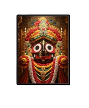 Lord Jagannath Laminated Photo  - 5x7 Inches, Divine Blessings for Home & Office and Temple Decoration