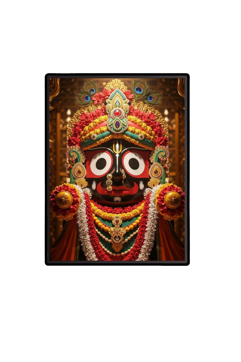 Lord Jagannath Laminated Photo  - 5x7 Inches, Divine Blessings for Home & Office and Temple Decoration