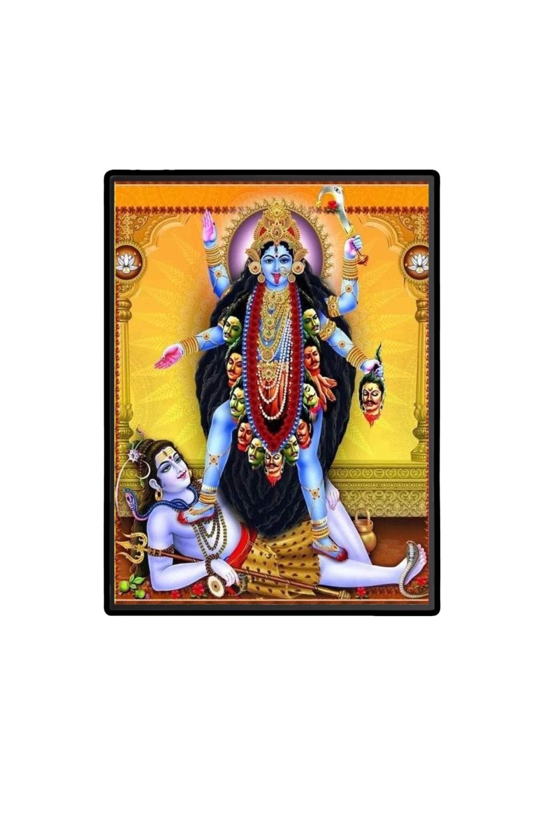 Maa Kali Laminated Photo  - 5x7 Inches, Divine Blessings for Home & Office and Temple Decoration