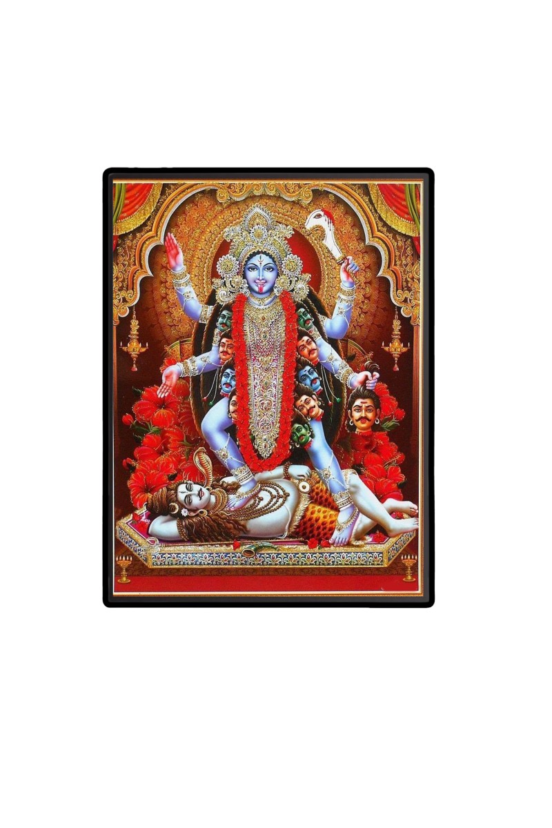 Maa Kali Laminated Photo  - 5x7 Inches, Divine Blessings for Home & Office and Temple Decoration