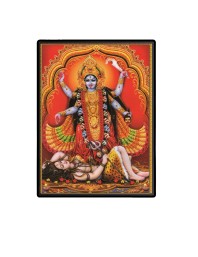 Maa Kali Laminated Photo  - 5x7 Inches, Divine Blessings for Home & Office and Temple Decoration