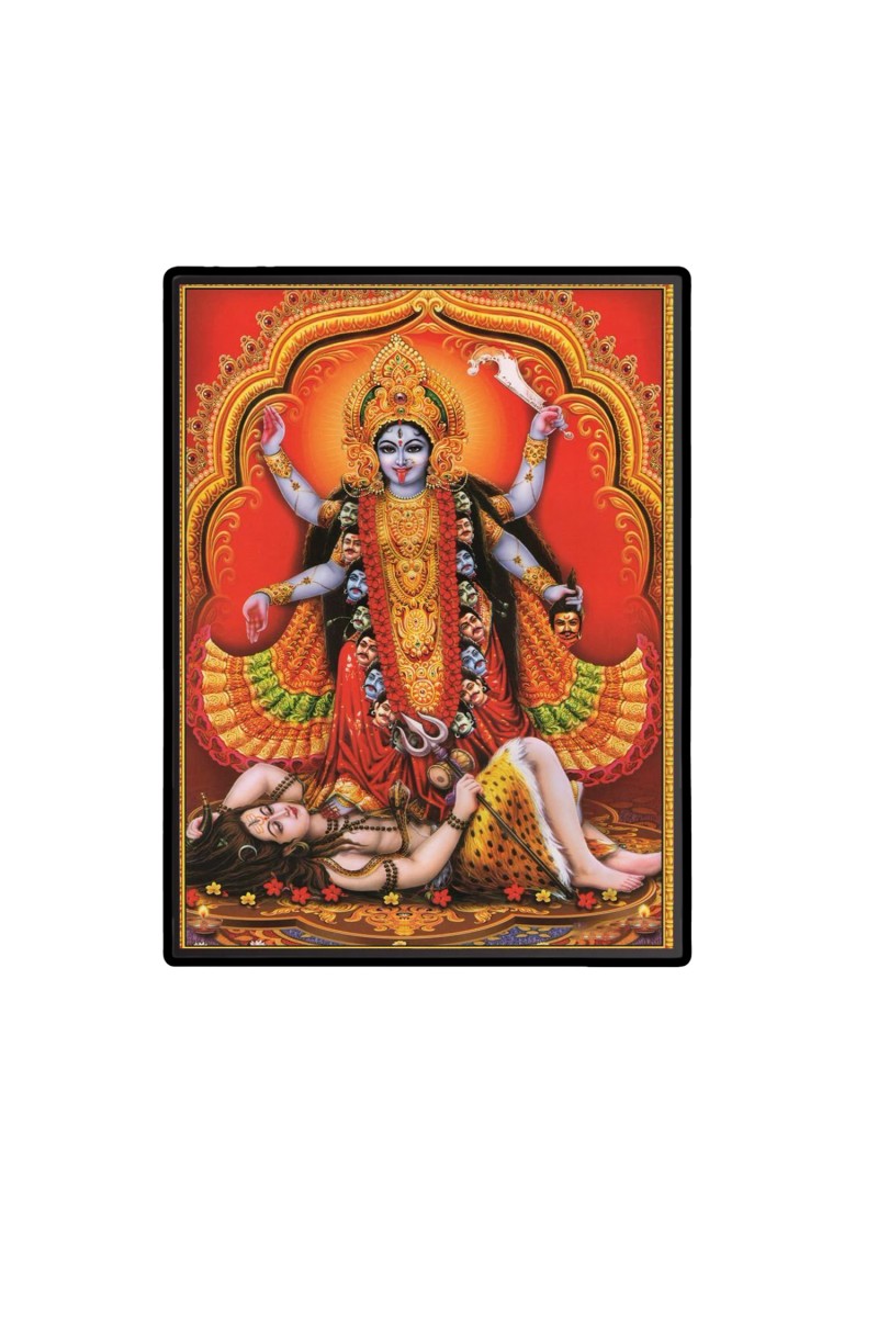 Maa Kali Laminated Photo  - 5x7 Inches, Divine Blessings for Home & Office and Temple Decoration