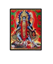 Maa Kali Laminated Photo  - 5x7 Inches, Divine Blessings for Home & Office and Temple Decoration