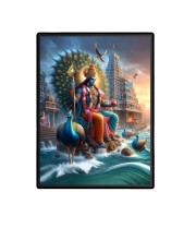 Kartikeya Laminated Photo  - 5x7 Inches, Divine Blessings for Home & Office and Temple Decoration