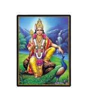 Kartikeya Laminated Photo  - 5x7 Inches, Divine Blessings for Home & Office and Temple Decoration